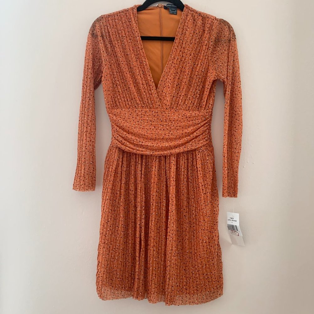 NWT French Connection Long Sleeve Printed Dress Size 4 - Picture 4 of 8